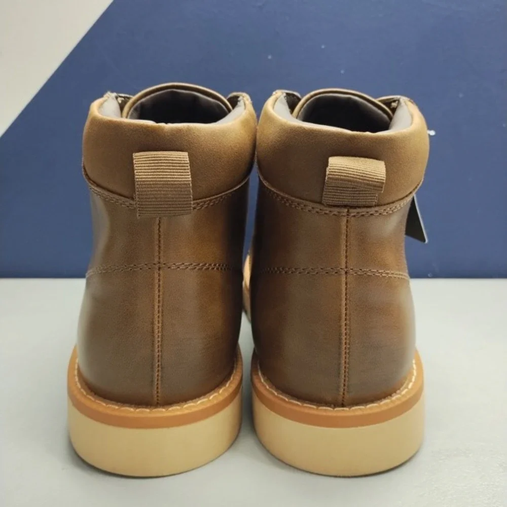 Mutual Weave Drew Ankle Boots Mens US Size 9M Brown Synthetic Moc Toe Lace‎ Up